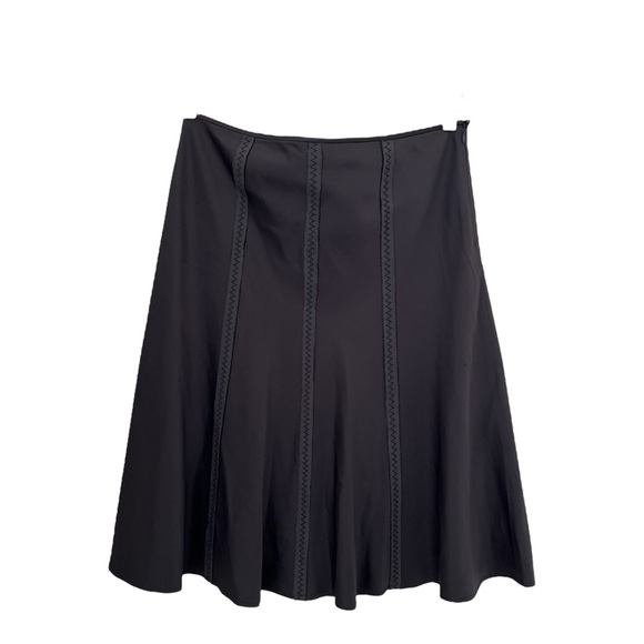 Tahari Gray Silk Skirtl - Picture 1 of 12